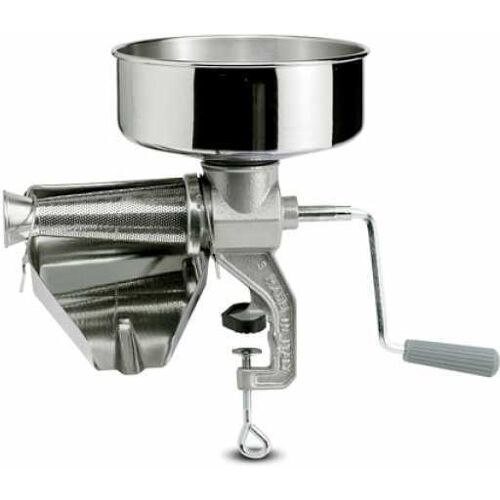 Reber 8603 N - Manuelle Tomatenpresse N.3 - Trichter und Tropfrinne aus Edelstahl