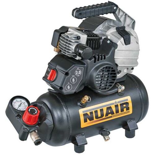 Nuair FU 227/8/6E - Kompakter tragbarer elektrischer Kompressor - Motor 2 PS - 6 Lt