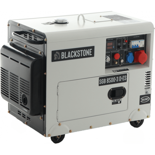 Blackstone SGB 8500-3 D-ES - Leiser Diesel-Stromerzeuger mit AVR-Regelung 6.3 kW - Dauerleistung 6 kW - 400V