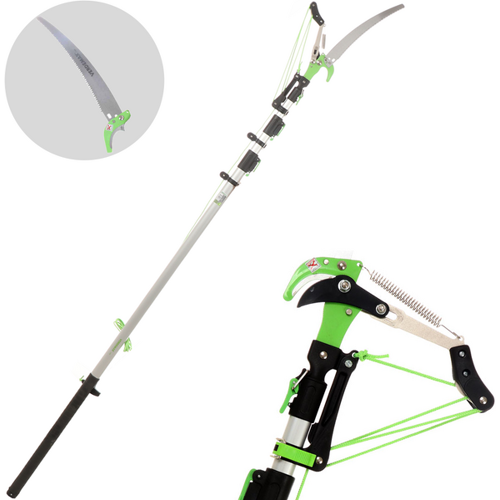 Verdemax - Raupenschere mit Sägeblatt + Teleskopstange 3 Teile cm 190-500