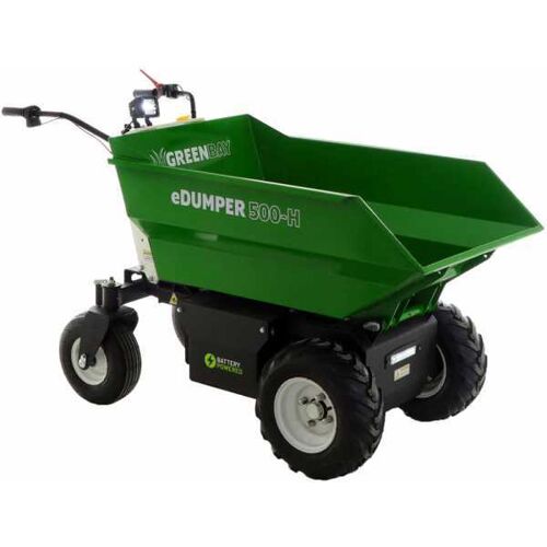GREENBAY eDUMPER 500-H - Akku-Schubkarre - 48V 32Ah Hydraulische Kippvorrichtung