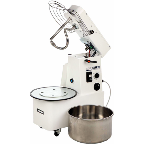 AgriEuro TOP-LINE Mixer 2000 H2O Deluxe - Spiralkneter mit kippbarem Kopf - 16 kg - 400V - 2 Geschwindikeiten - hohe Hydration