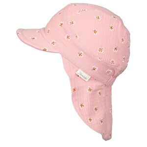 Sterntaler - Musselin-Schirmmütze BLUMEN mit Nackenschutz in rosa, Gr.51