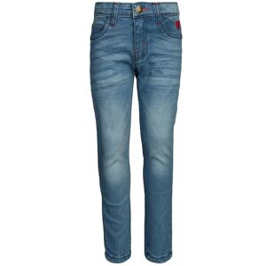 tausendkind essentials - Jeans-Hose PINKES HERZ Skinny Fit in mittelblau, Gr.110