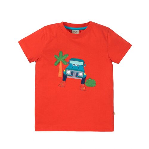 frugi - T-Shirt VEHICLE in orange, Gr.116/122