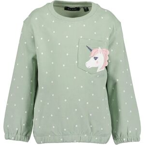 BLUE SEVEN - Sweatshirt DOTS & UNICORN in grün, Gr.104