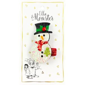 Monster Cable Haarspange CHRISTMAS - GLITTER SNOWMAN in bunt