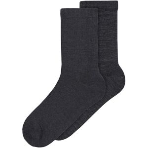 name it - Strümpfe NKMWAK WOOL 2er Pack in dark grey melange, Gr.31-33