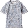 Wheat - Kurzarm-Badeshirt JACKIE FLOWER in blue, Gr.104