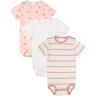 Sanetta Pure - Kurzarm-Body SHEETS 3er-Pack in peach blush, Gr.68