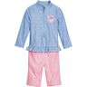 Playshoes - Langarm-Schwimmanzug KREBS in blau/pink, Gr.98/104
