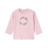 name it - Langarmshirt NBFFILLIA HELLO WORLD in parfait pink, Gr.62