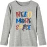 name it - Langarmshirt NMMRARO SPACE in grey melange, Gr.116