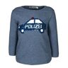 zoolaboo - Langarmshirt POLIZEI TATÜ-TATA mit Wendepailletten in blau melange, Gr.74