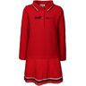 Steiff - Polo-Kleid BEAR TO SCHOOL GIRLS mit Plisseerock in rot, Gr.80