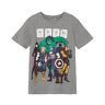 name it - T-Shirt NKMNIKLAS MARVEL HEROES in grey melange, Gr.122/128