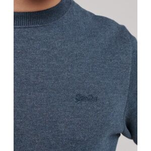 Superdry Men's Vintage Logo Rundhals-Sweatshirt aus Bio-Baumwolle Marineblau - Größe: S Marineblau male S