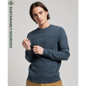Superdry Men's Vintage Logo Rundhals-Sweatshirt aus Bio-Baumwolle Marineblau - Größe: S Marineblau male S