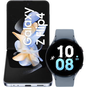 Samsung Galaxy Z Flip4 256GB Blau 5G + Samsung Galaxy Watch5 Blau 44 mm