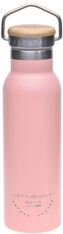 LÄSSIG Trinkflasche Edelstahl 460ml Adventure Rose