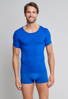 Schiesser Shirt kurzarm blau - Seamless Active für Herren 8