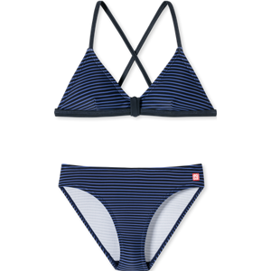 Schiesser Bustier-Bikini Wirkware recycelt LSF40+ Streifen dunkelblau - Diver Dreams für Mädchen