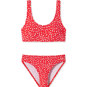 Schiesser Bustier-Bikini Wirkware recycelt LSF40+ gefüttert Punkte rot - Diver Dreams für Mädchen