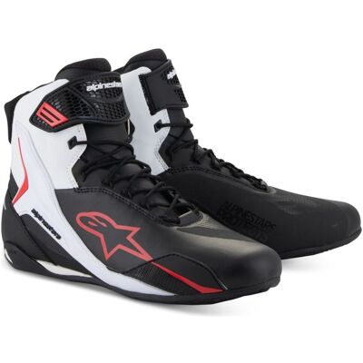 Alpinestars Faster 4 Schuhe schwarz weiß rot Gr. 44 Alpinestars Faster 4 Schuhe schwarz weiß rot Gr. 44
