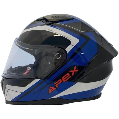 Apex - FI100 - blau weiß schwarz - M - Integralhelm Apex - FI100 - blau weiß schwarz - M - Integralhelm