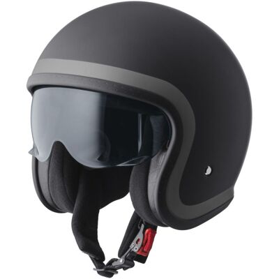 GMS Ride Jethelm schwarz matt grau Gr. XL 61/62 GMS Ride Jethelm schwarz matt grau Gr. XL 61/62