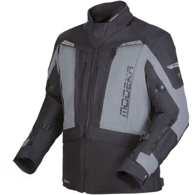 Modeka Hydron Wasserdichte Motorrad Textiljacke - Schwarz Grau - XL Modeka Hydron Wasserdichte Motorrad Textiljacke - Schwarz Grau - XL