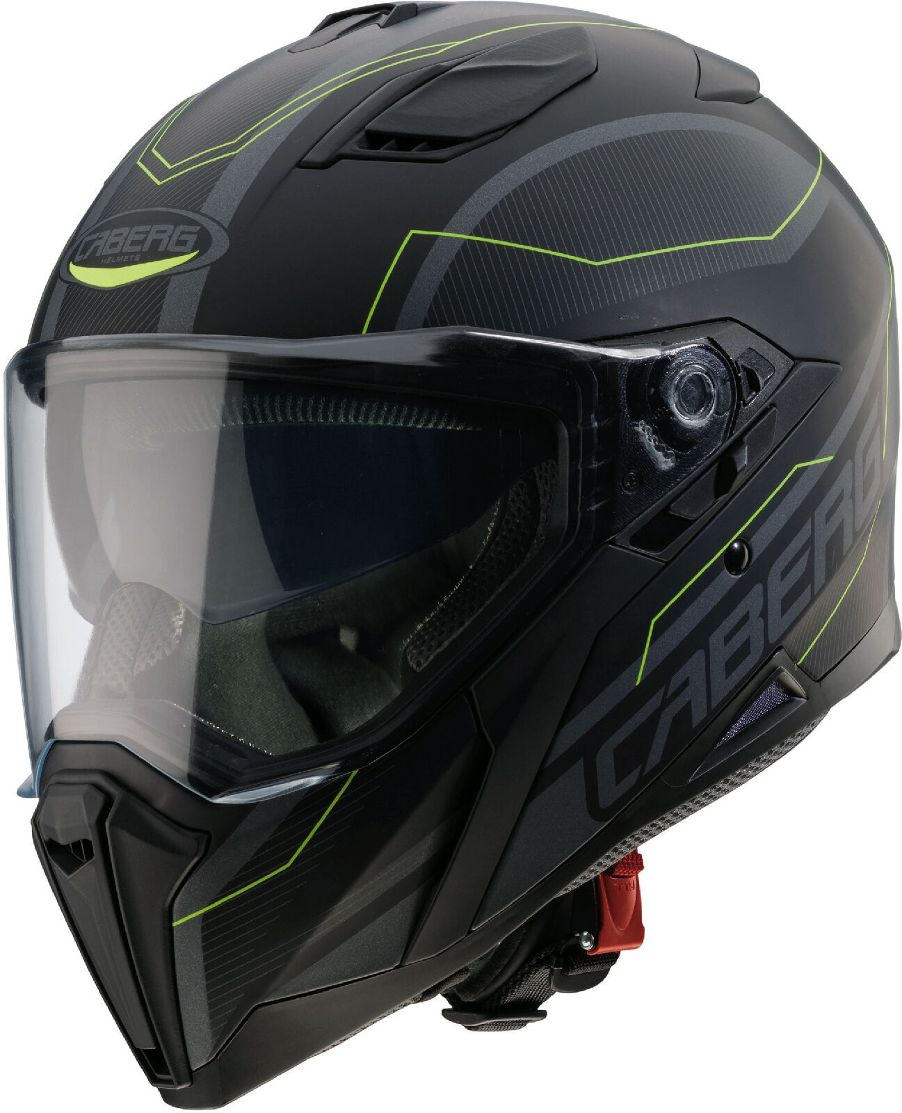 Caberg Integralhelm Jackal Supra matt schwarz grau fluo gelb Gr. XS 53/54