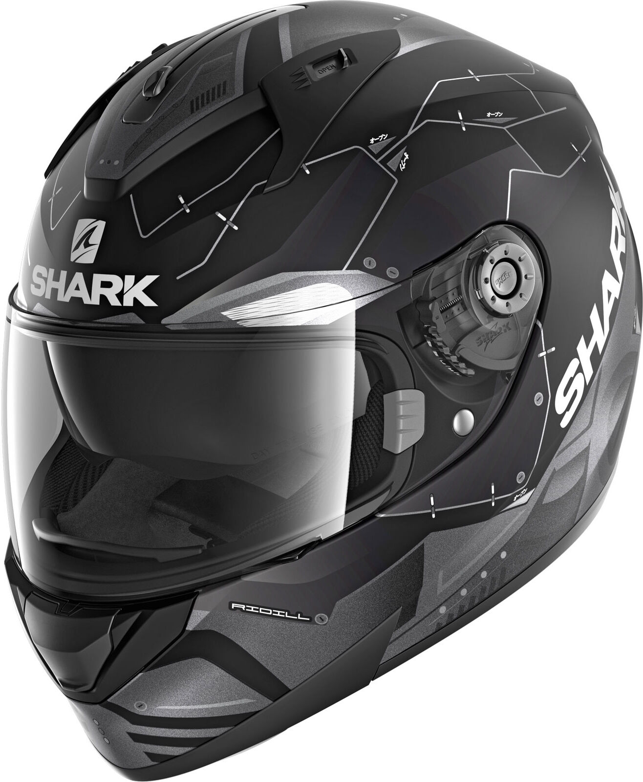 Shark Integralhelm RIDILL 1.2 Mecca Mat HE0538EKAS Gr. L 59/60