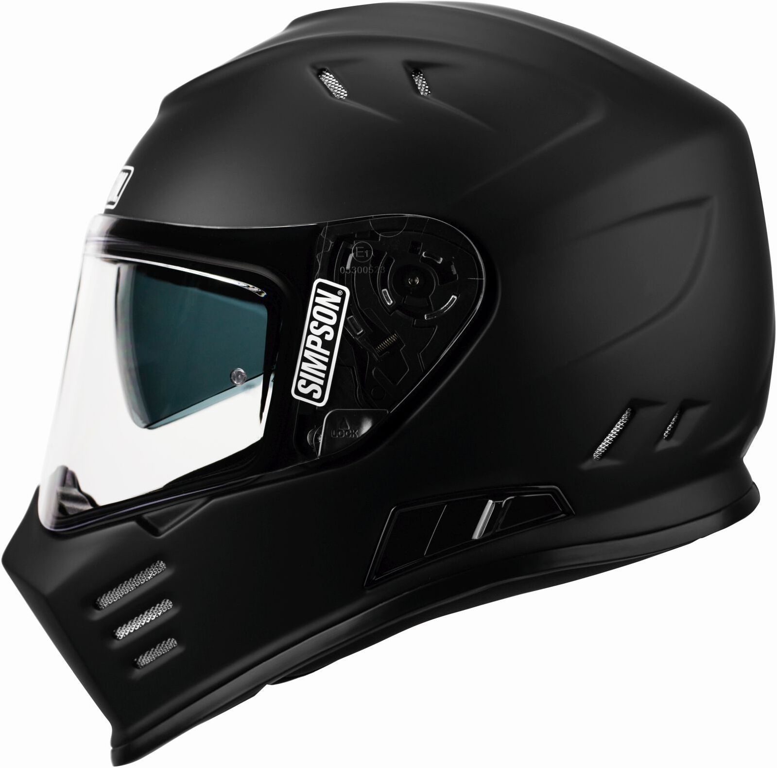 ROOF Simpson Integralhelm VENOM schwarz matt Gr. XS 53/54