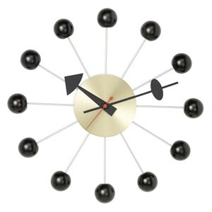 Vitra Ball Clock Wanduhr Schwarz/ Messing