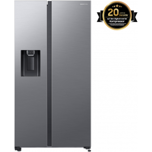 Samsung Side-by-Side mit Slim Ice Maker und Wassertank, 628 L Edelstahl Look Edelstahl Look