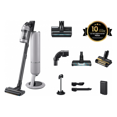 Samsung Bespoke AI Jet CompleteClean mit All-in-One Clean Station, 770 W Motorleistung, Pebble Grau Grau