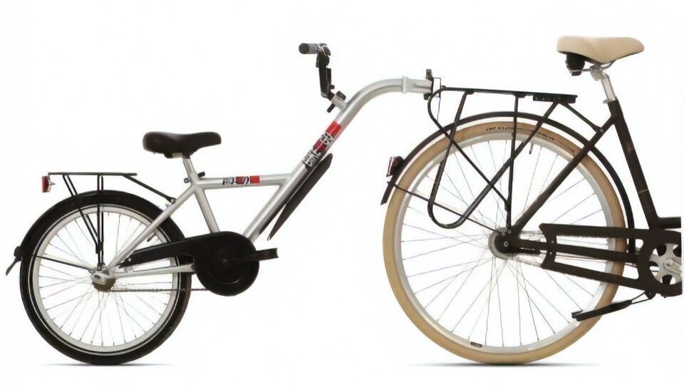 Bike2go Aanhangfiets 20 Zoll 42 cm Junior Silber