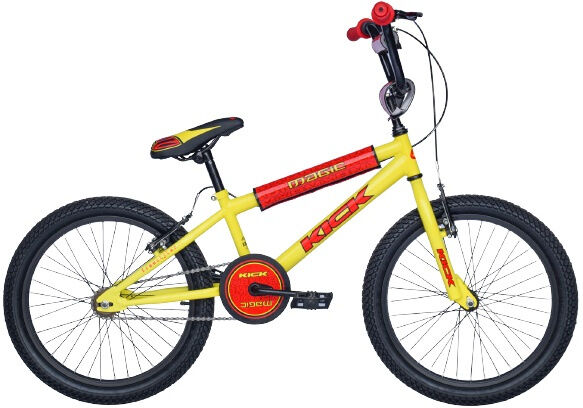 Magic BMX Kick 18 Zoll 28 cm Junior Felgenbremse Gelb/Rot