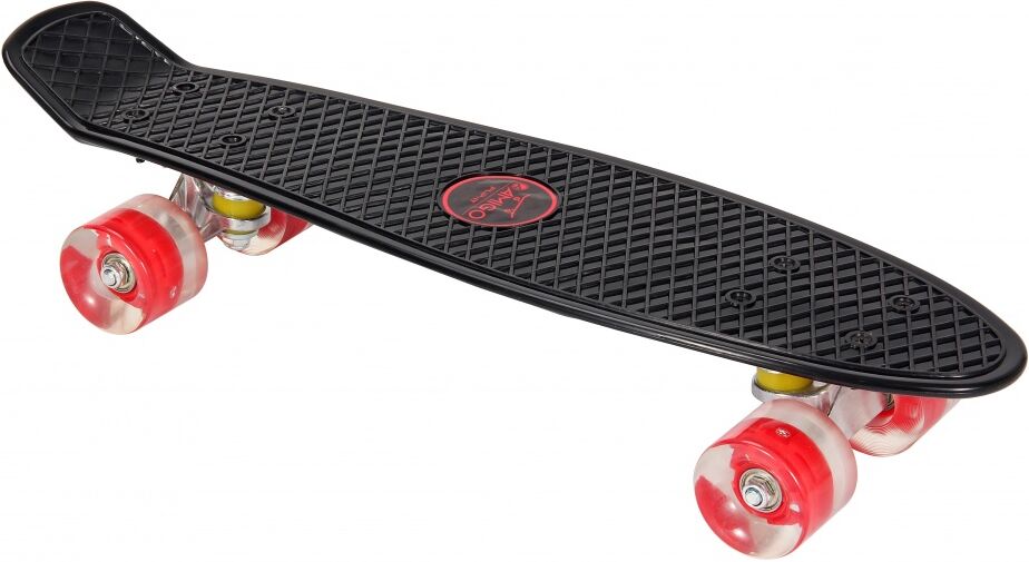 AMIGO skateboard mit LED Lampen 55,5 cm schwarz/rot