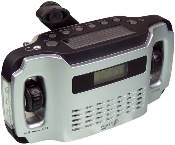 PowerPlus FM Radio Lynx 5 in 1 15,5 x 7,6 cm schwarz/silbergrau