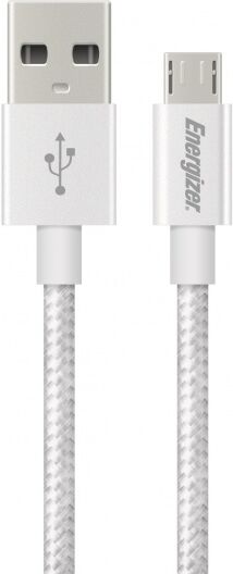 Energizer Metallisches Mikro USB Kabel 120 cm weiß