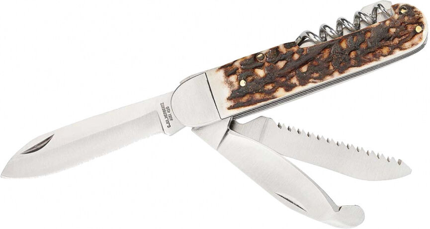 Herbertz jagdtaschenmesser 18 cm Stahl/Holz silber/braun 4 teilig Herbertz jagdtaschenmesser 18 cm Stahl/Holz silber/braun 4 teilig