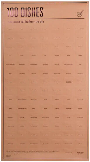 Doiy abreissposter "100 Gerichte" 98 cm Papier orange Doiy abreissposter "100 Gerichte" 98 cm Papier orange