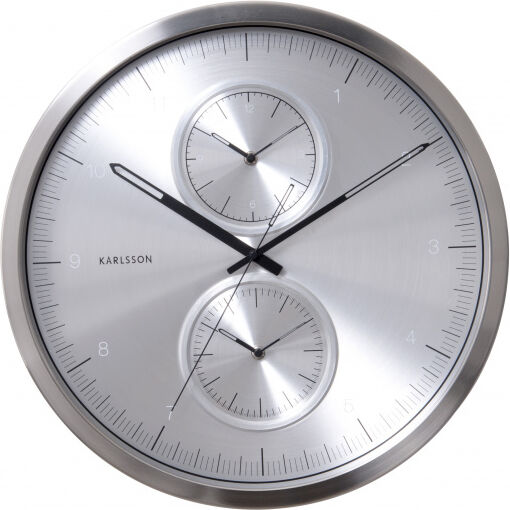 Karlsson wanduhr Multiple Time50 cm silber