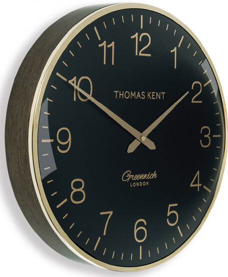 Thomas Kent wanduhr Greenwich 40 x 8,3 cm Stahl schwarz/gold Thomas Kent wanduhr Greenwich 40 x 8,3 cm Stahl schwarz/gold