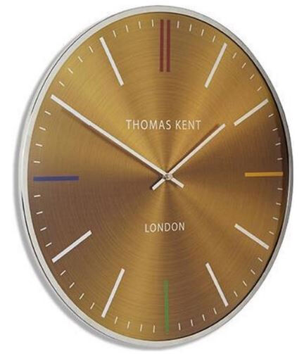 Thomas Kent wanduhr Oyster 65 cm Stahl bernstein/silber