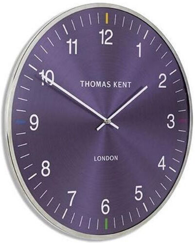 Thomas Kent wanduhr Oyster 65 cm Stahl lila/silber