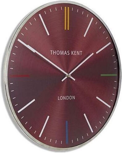 Thomas Kent wanduhr Oyster 65 cm Stahl rot/silber