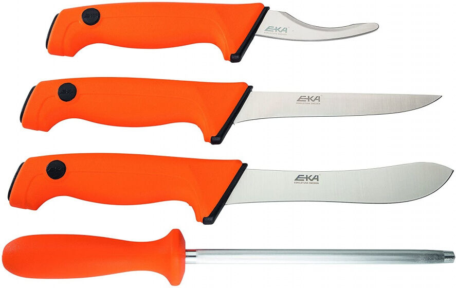 EKA messerset Metzger Edelstahl orange/silber 5 teilig EKA messerset Metzger Edelstahl orange/silber 5 teilig